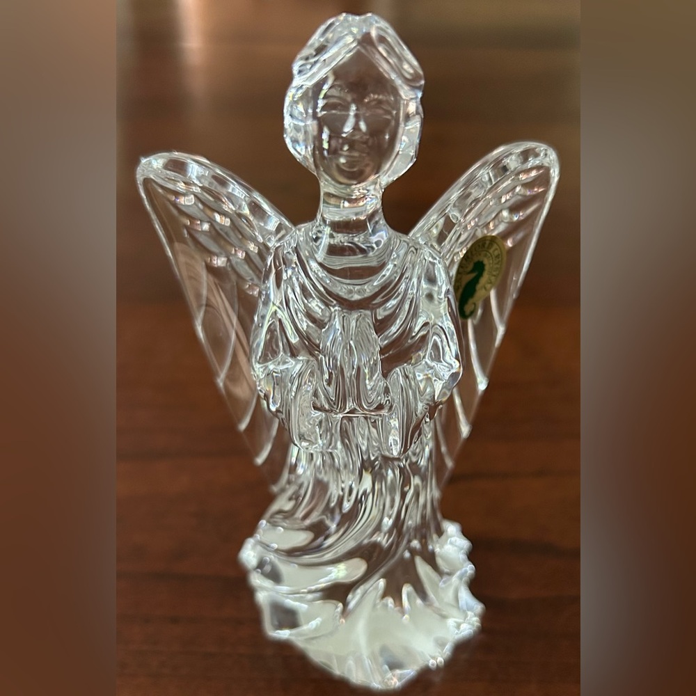 Waterford Lead Crystal Guardian Angel Statue Figure 5 1/2"